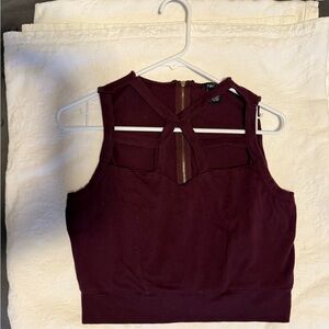 Rue21 Burgundy Sleeveless Crop Top